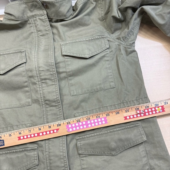 Marine Layer Harriet Green Utility Jacket Women’s Medium Cotton Drawstring Zip - Picture 9 of 11